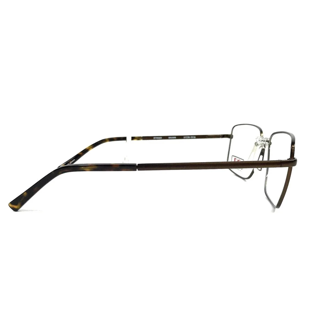 XXL Eyeglasses Frames Stinger BROWN Rectangle Square Wire Rim 57-18-150